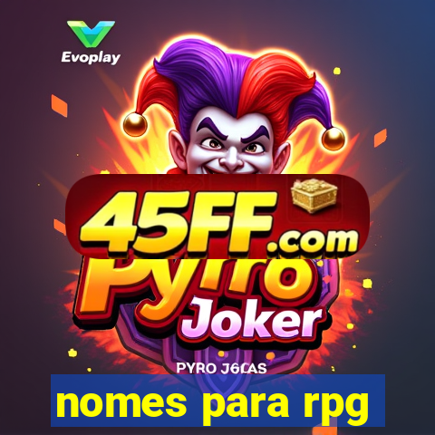nomes para rpg